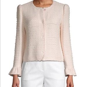 Rebecca Taylor pink and white tweed blazer NWT